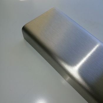 Edelstahl U-Profil magnetisch 0,8 mm K240 geschliffen